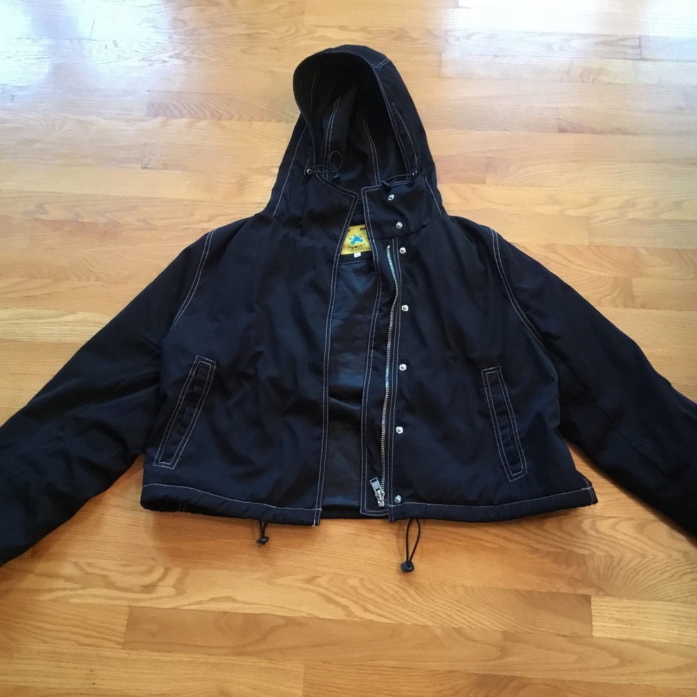 UNIF hooded black jacket, large